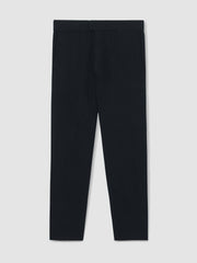 Tapered Knitted Trousers in Navy