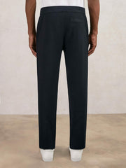 Tapered Knitted Trousers in Navy