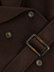 3-9 yrs Double-Breasted Blindseam Wool-Blend Coat in Chocolate Brown