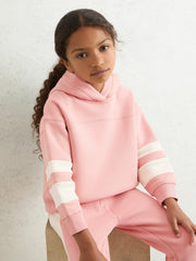 Cotton-Blend Joggers and Hoodie Set in Rose