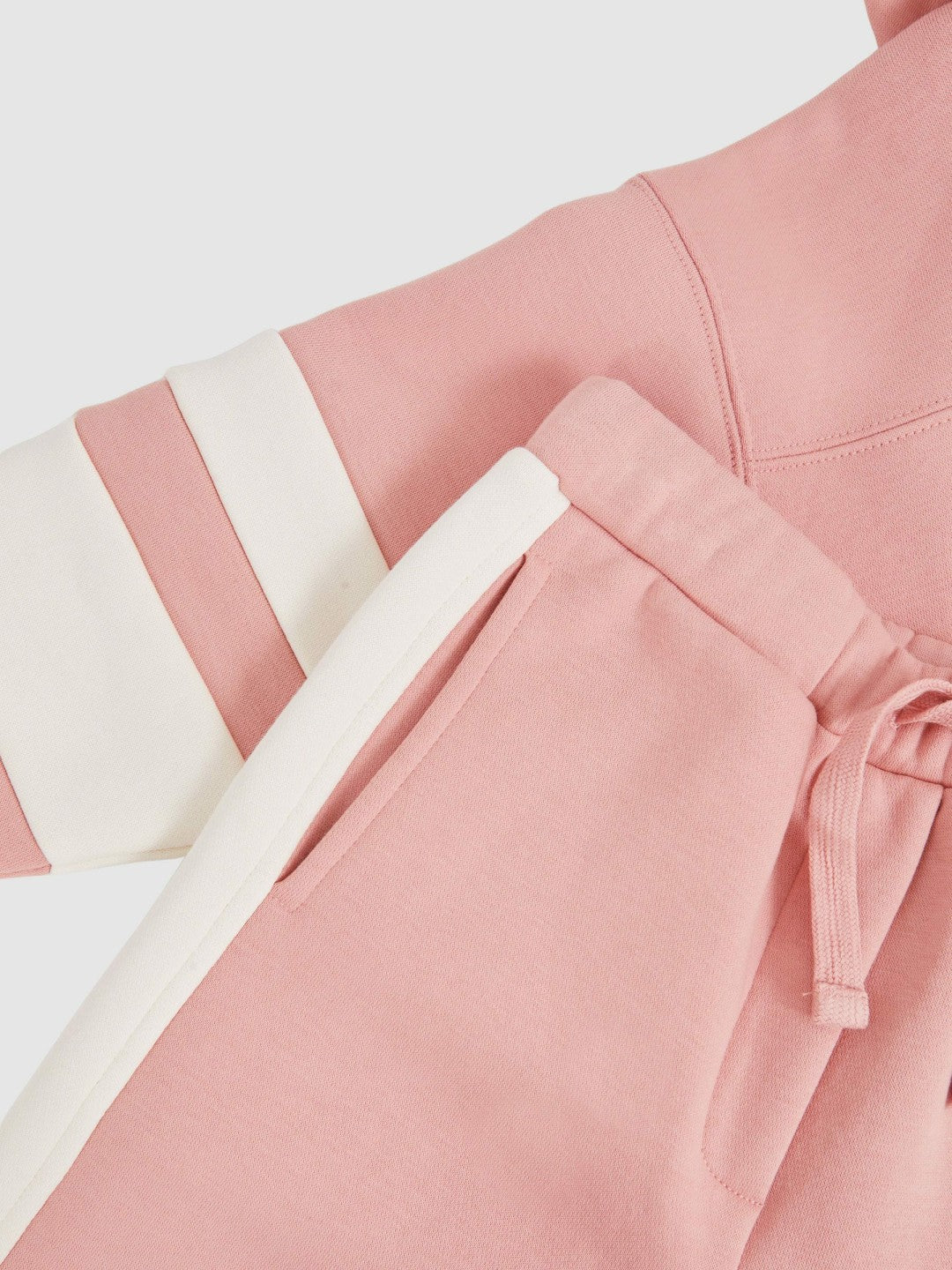Cotton-Blend Joggers and Hoodie Set in Rose
