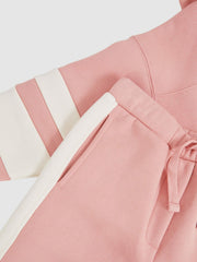 Cotton-Blend Joggers and Hoodie Set in Rose