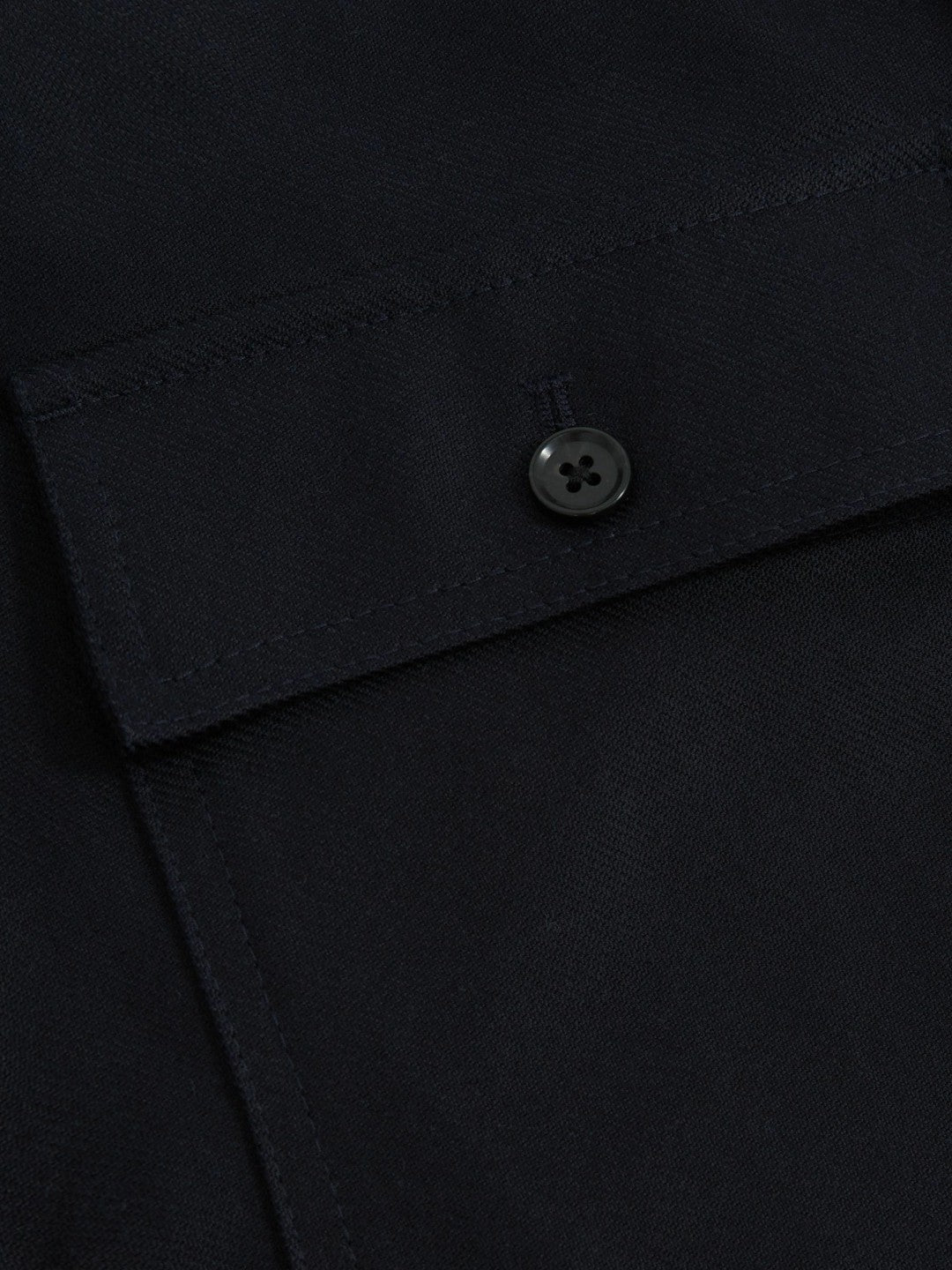Lyocell Cotton Wide Utility Trousers in Navy