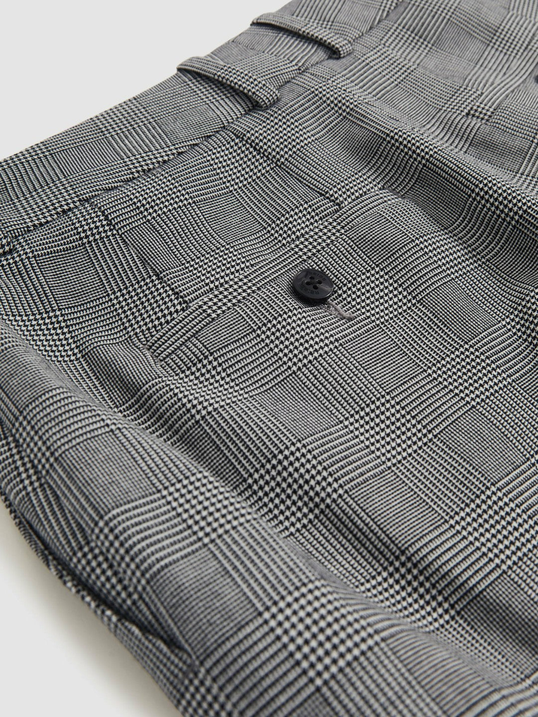 Petite Check Slim-Fit Suit Trousers in Grey
