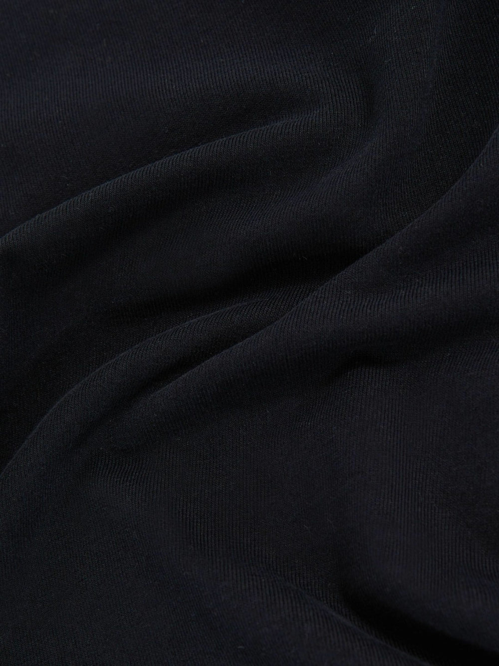 Cotton Crew-Neck Long-Sleeve T-Shirt With Stretch in Black
