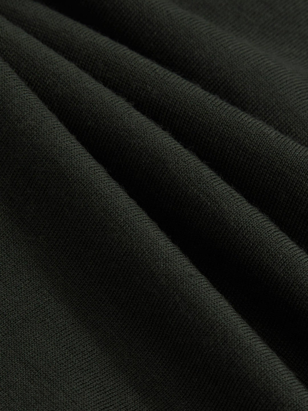 Merino Wool Half-Zip Jumper in Dark Military Green