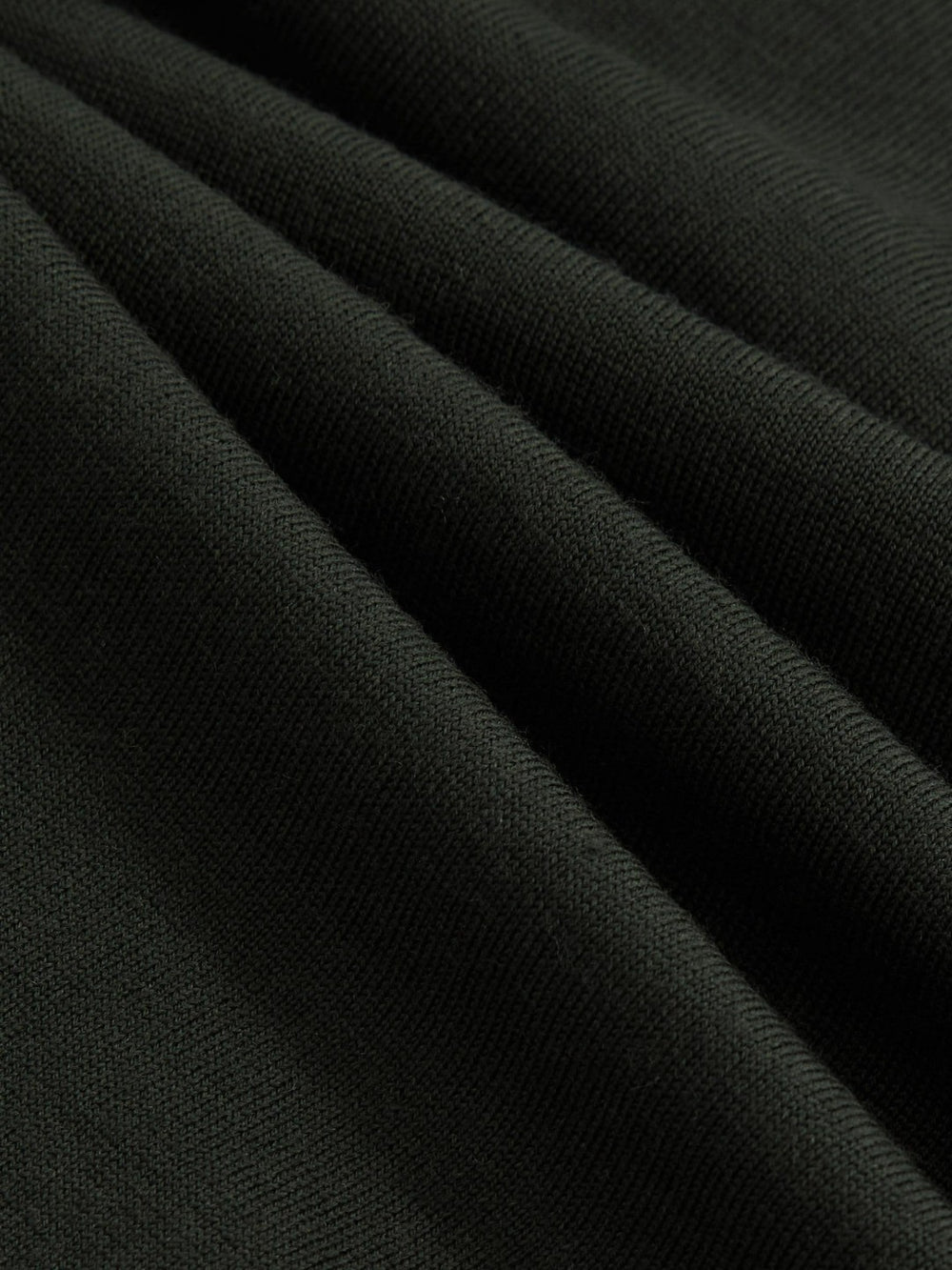 Merino Wool Half-Zip Jumper in Dark Military Green