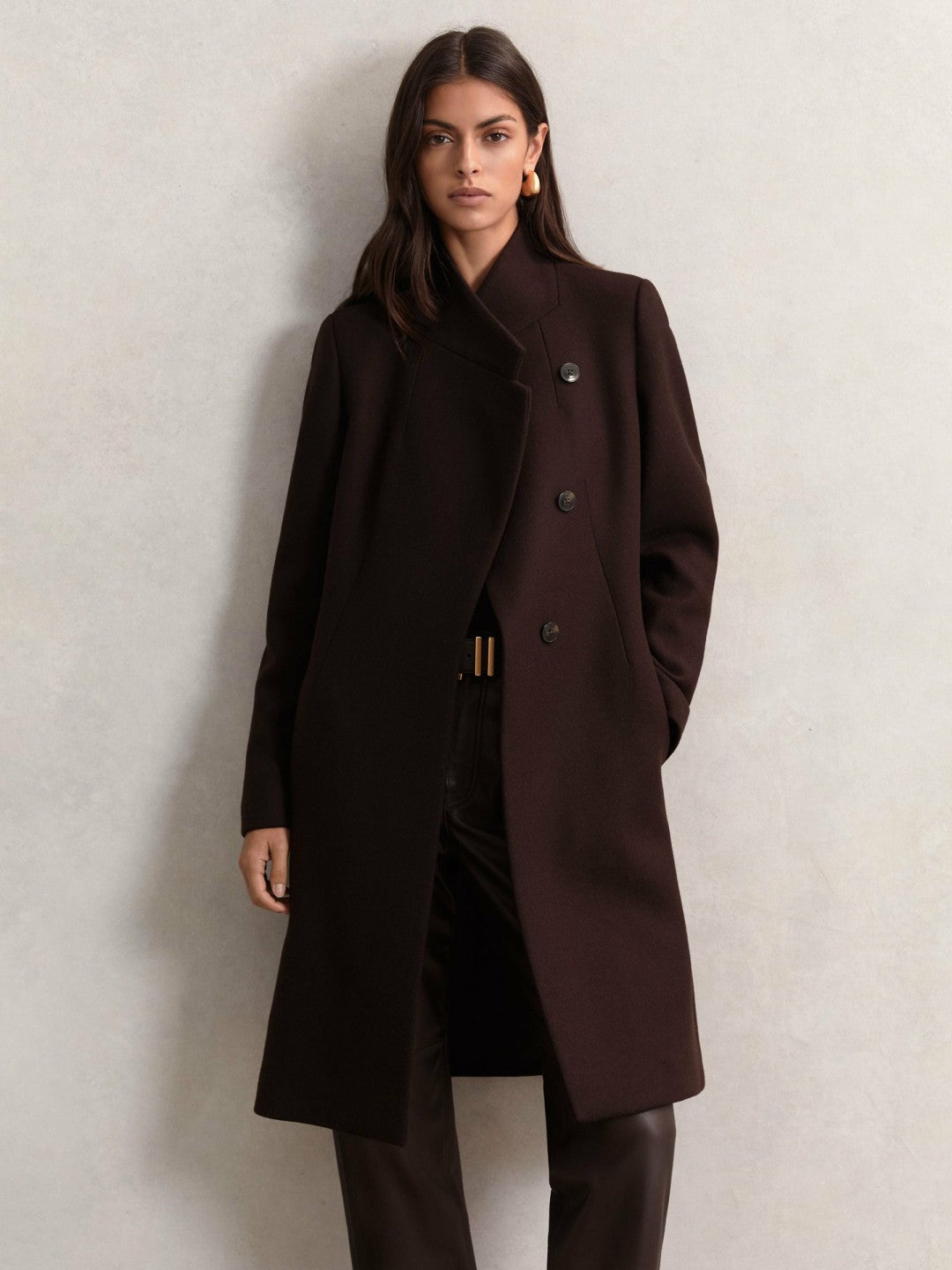 Petite Coat in Chocolate Brown