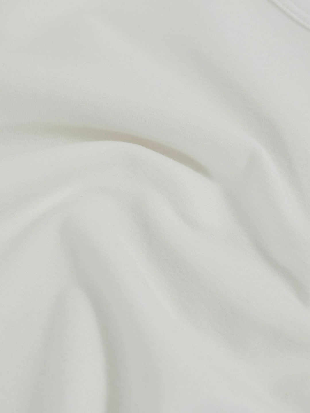 Cotton Crew-Neck Long-Sleeve T-Shirt With Stretch in White