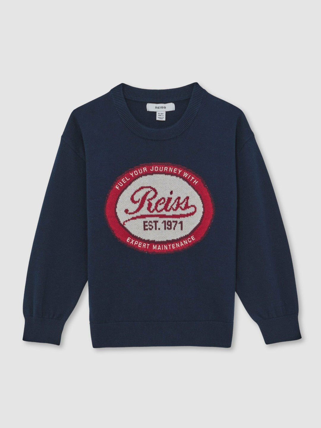 3-9 yrs Cotton Motor Cars Logo Jumper in Navy