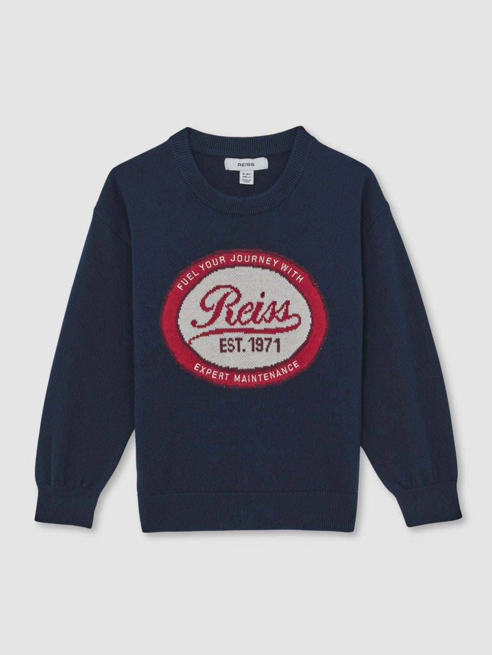 3-9 yrs Cotton Motor Cars Logo Jumper in Navy