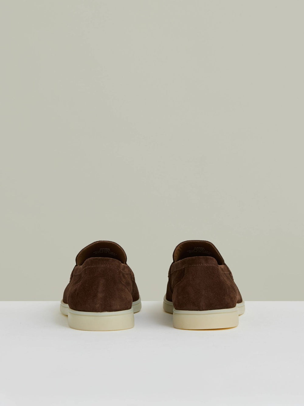Suede Slip-On Loafers in Chocolate Brown