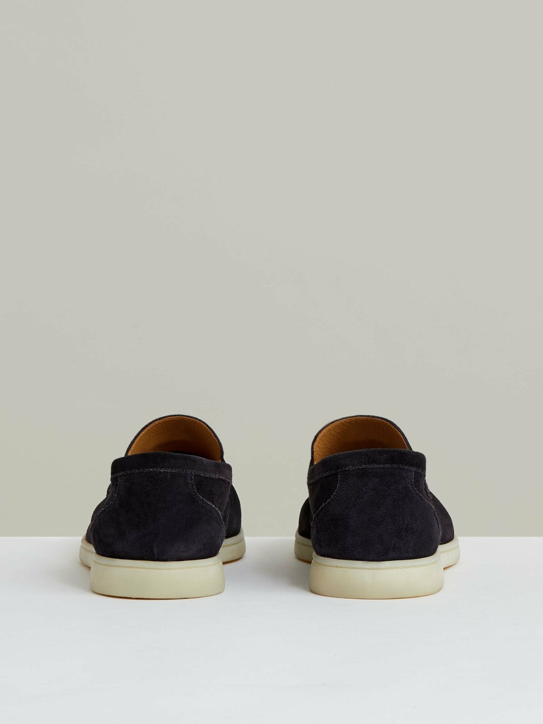 Suede Slip-On Loafers in Navy
