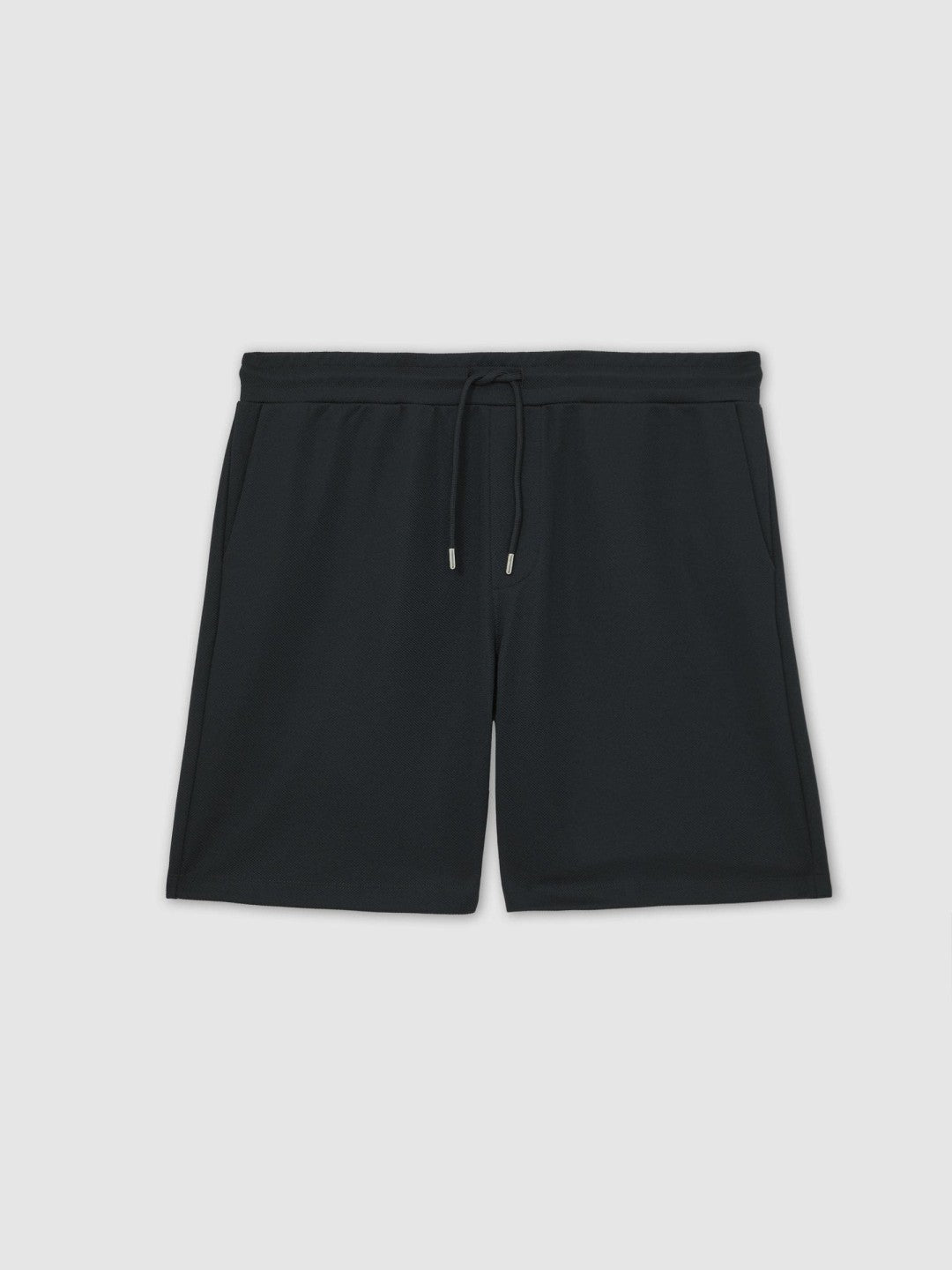 Textured Drawstring Shorts in Navy