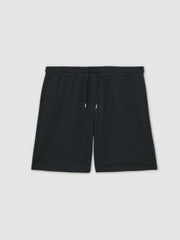 Textured Drawstring Shorts in Navy
