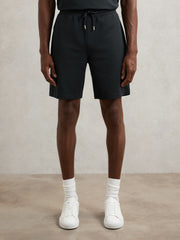 Textured Drawstring Shorts in Navy