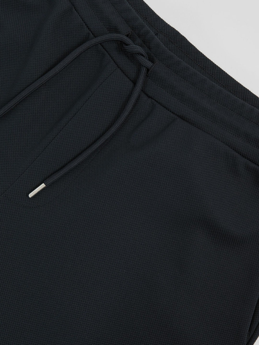 Textured Drawstring Shorts in Navy