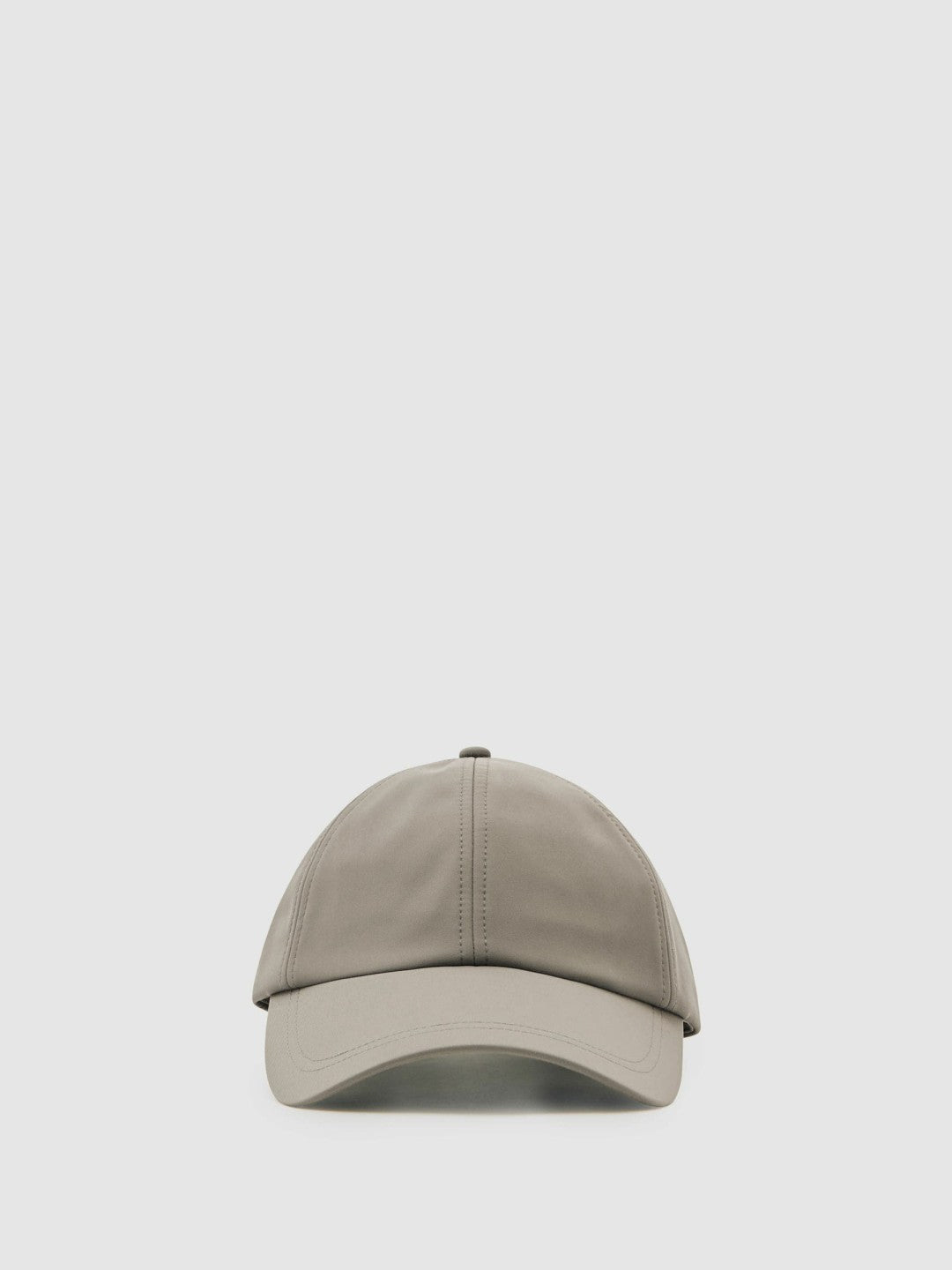 Embroidered Logo Tech Baseball Cap in Mushroom Brown