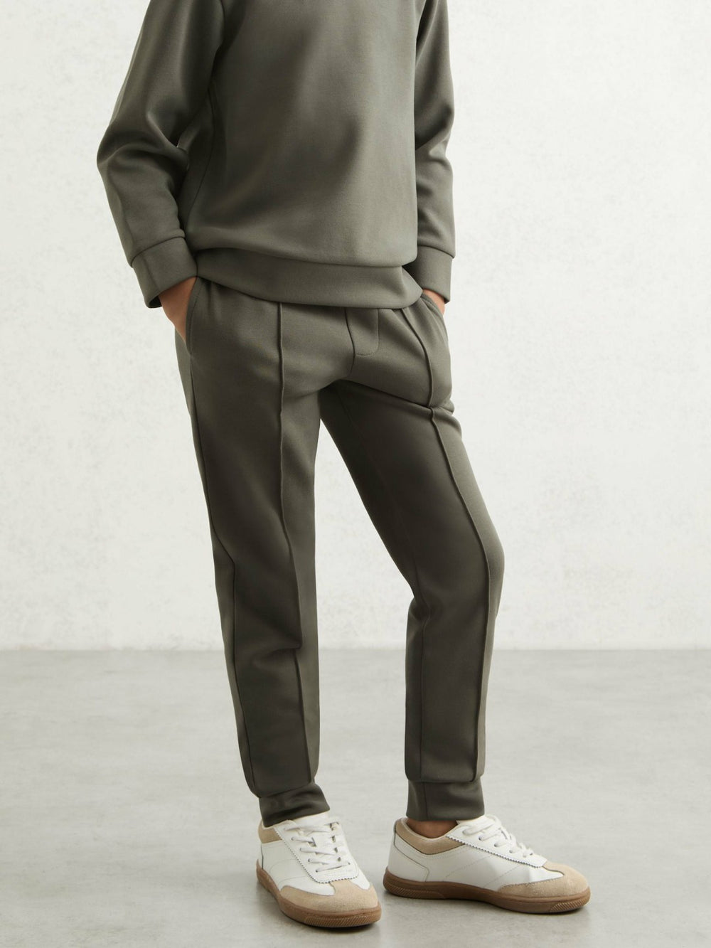 3-9 yrs Interlock Drawstring Joggers in Dark Sage