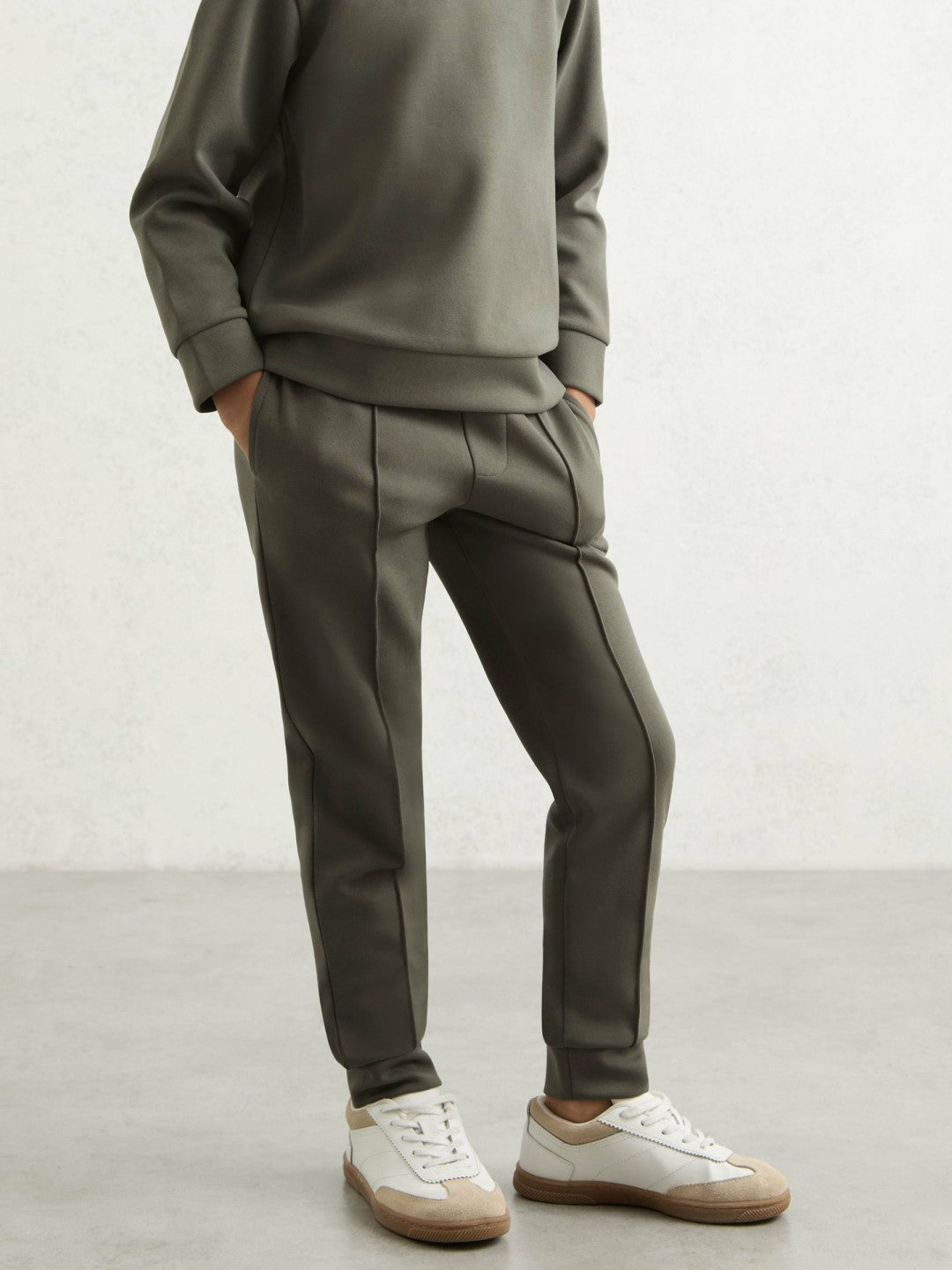 3-9 yrs Interlock Drawstring Joggers in Dark Sage