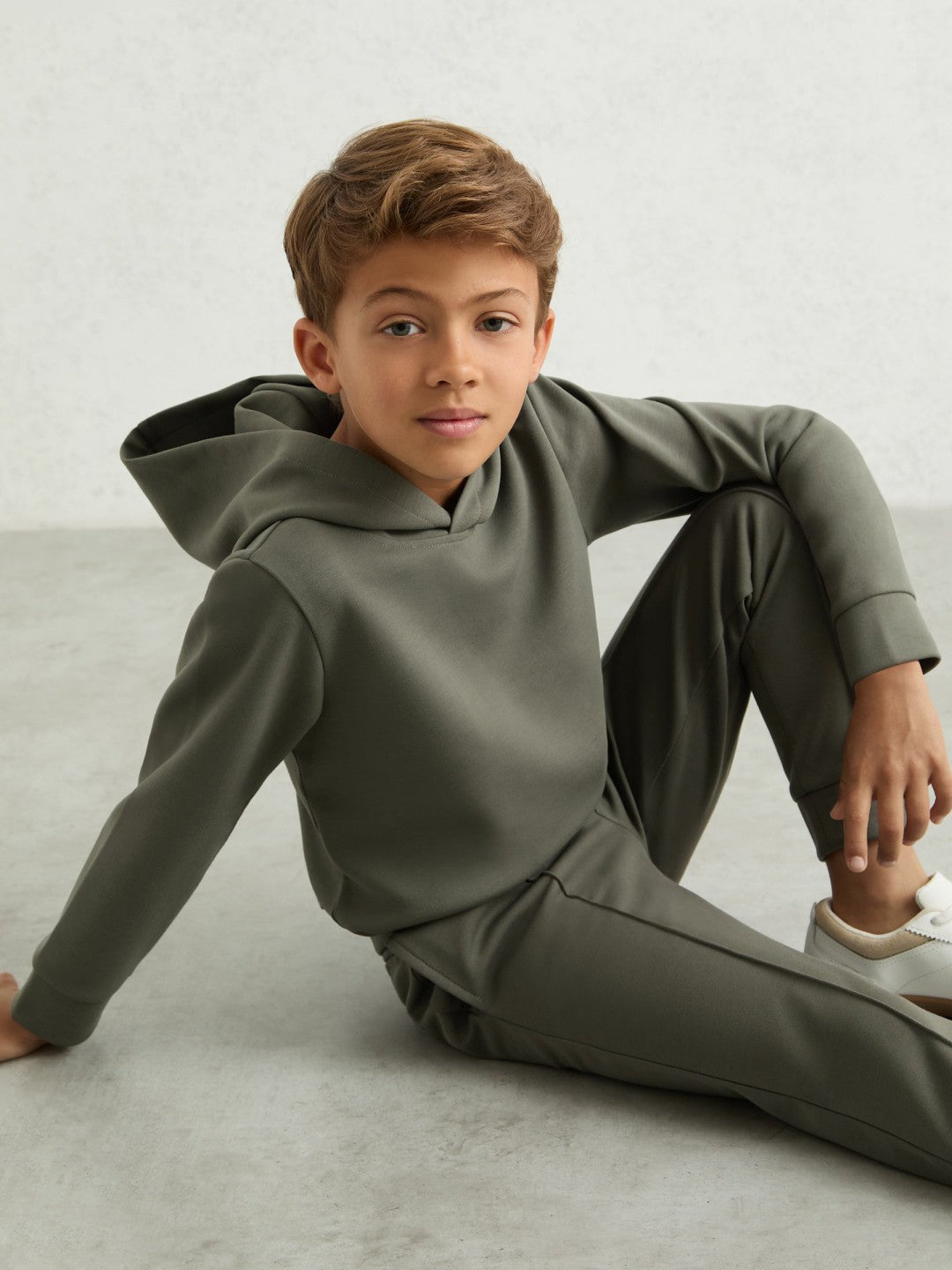 3-9 yrs Interlock Drawstring Joggers in Dark Sage