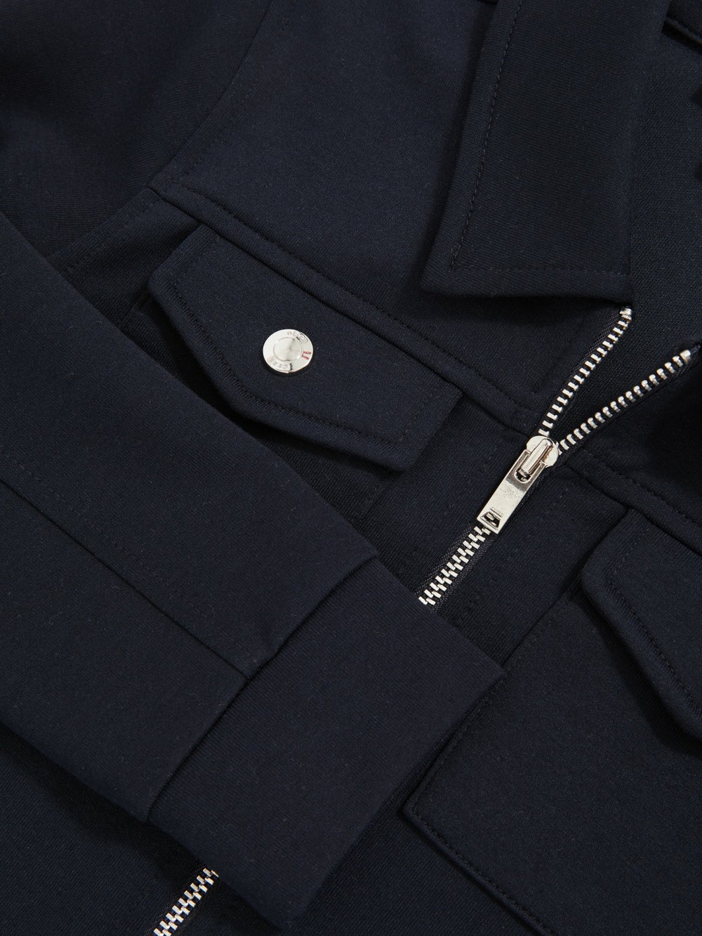 9-13 yrs Interlock Zip Through Overshirt in Navy Blue