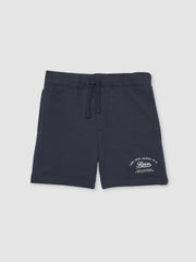 9-13 yrs Cotton Blend Motor Cars Sweat Shorts in Washed Blue