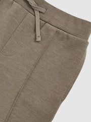 3-9 yrs Interlock Drawstring Joggers in Taupe Brown