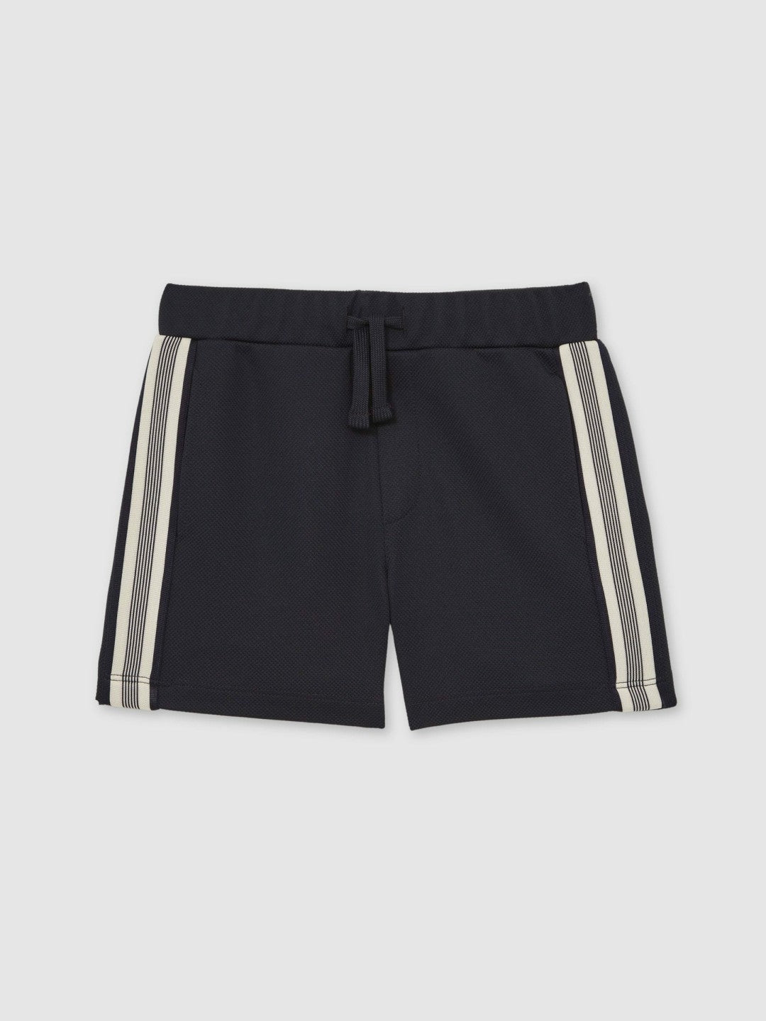 3-9 yrs Side Stripe Textured Shorts in Navy Blue