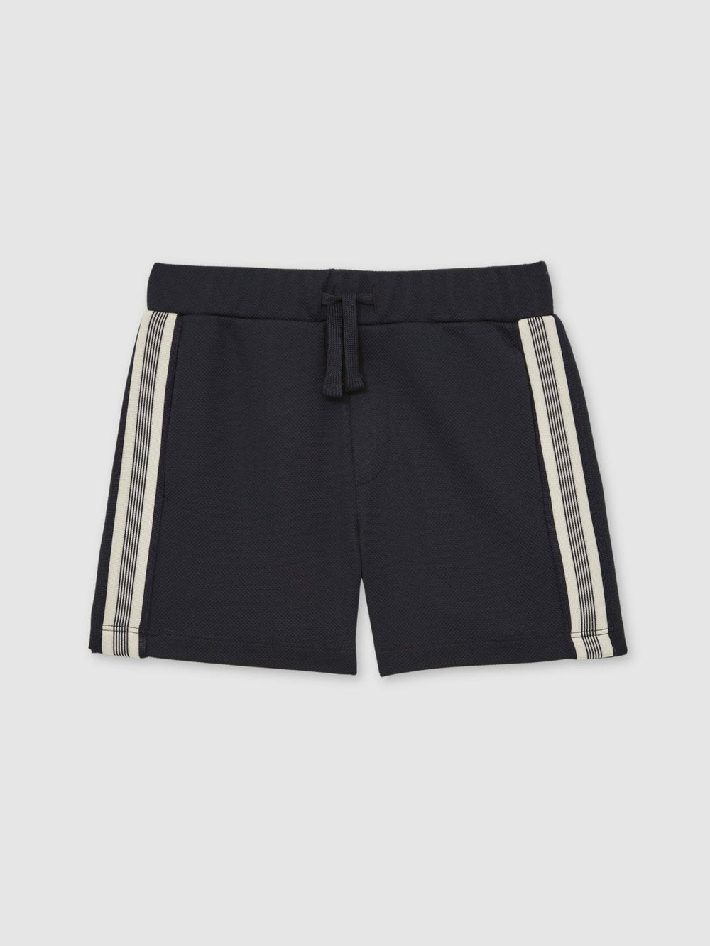 3-9 yrs Side Stripe Textured Shorts in Navy Blue