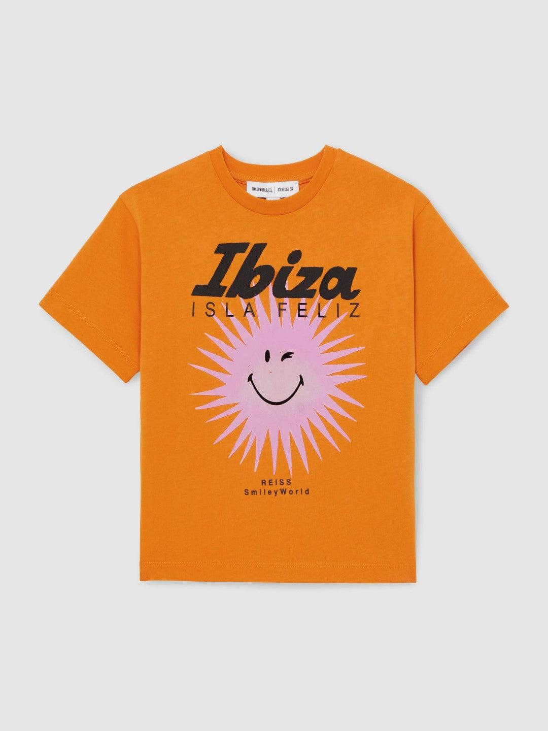 3-9 yrs SmileyWorld Sun Motif T-Shirt in Orange