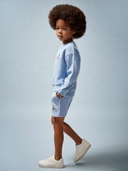 3-9 yrs Superman Logo Print Sweatshirt in Light Blue