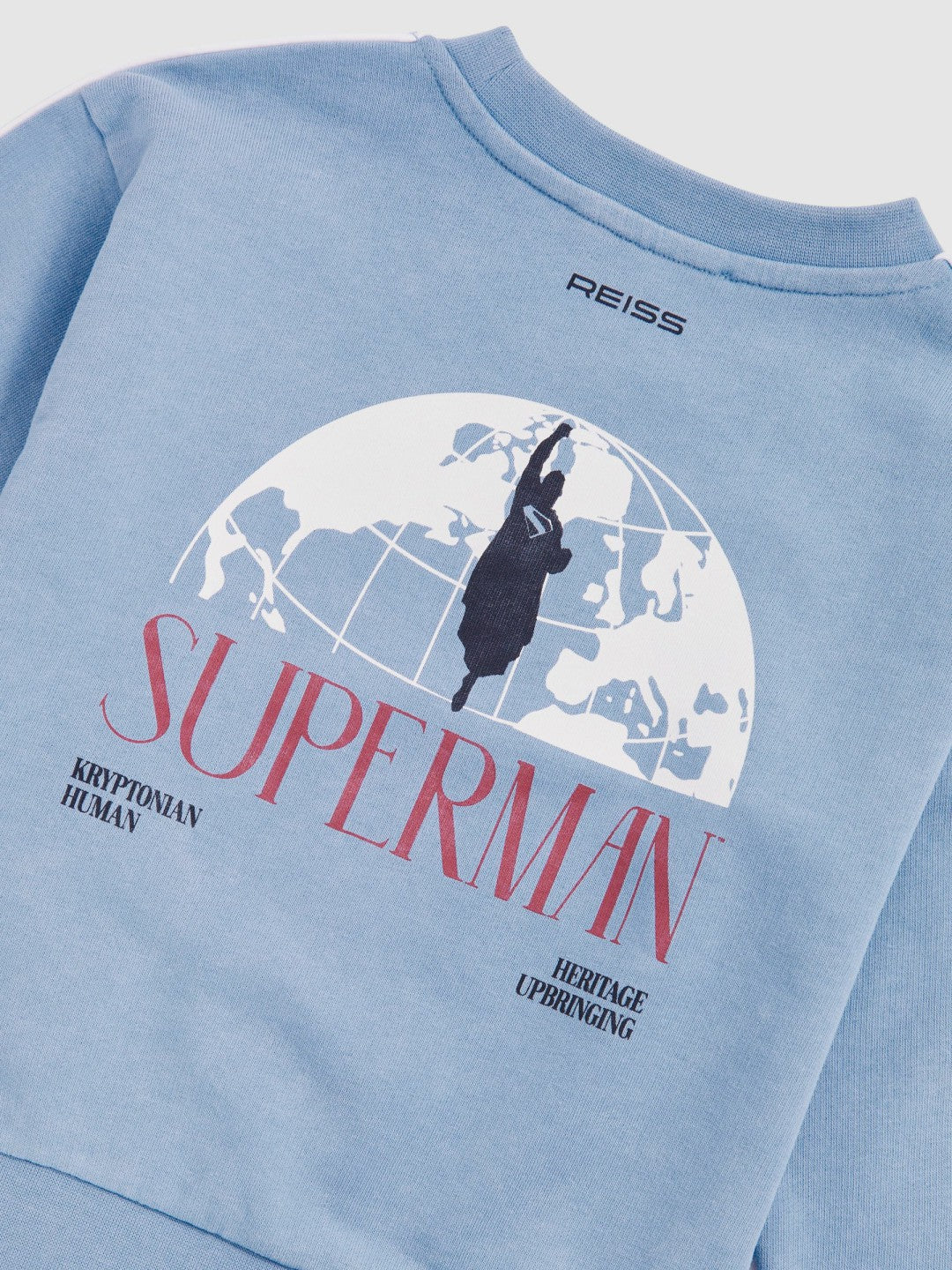 3-9 yrs Superman Logo Print Sweatshirt in Light Blue
