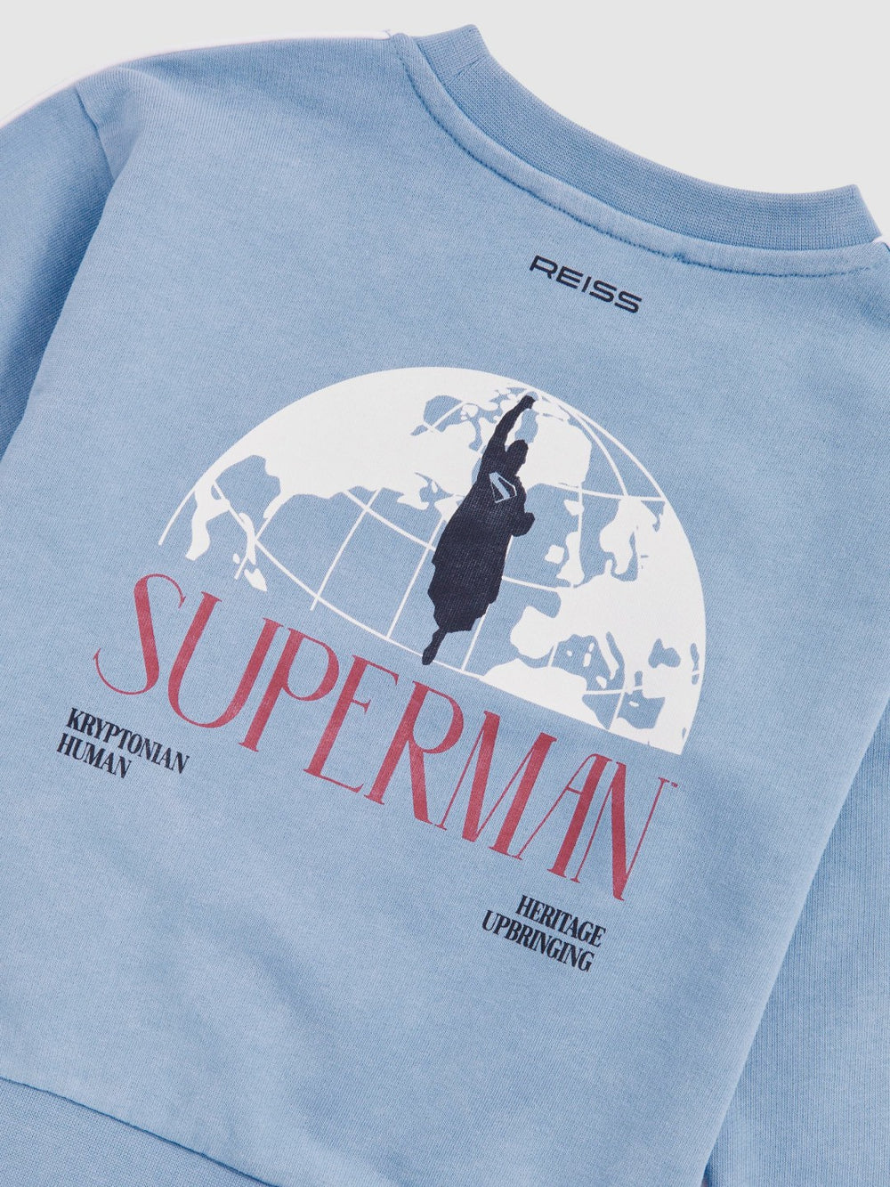 3-9 yrs Superman Logo Print Sweatshirt in Light Blue