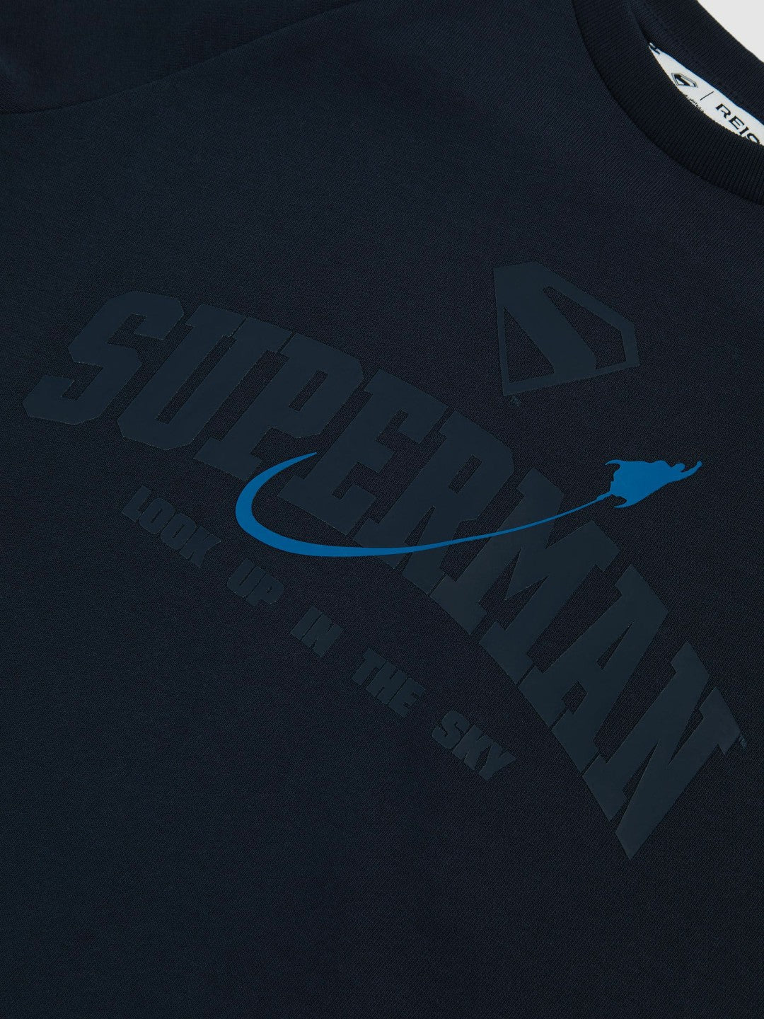 3-9 yrs Superman Raglan Logo T-Shirt in Navy Blue