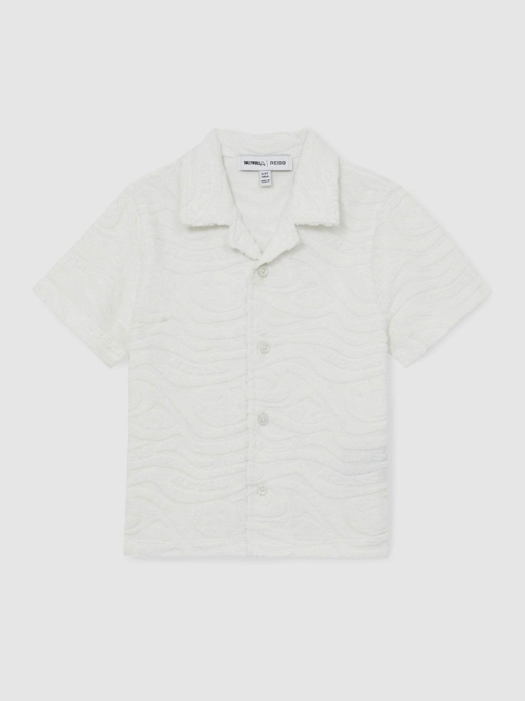 9-13 yrs SmileyWorld Wave Texture Shirt in White