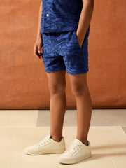 13-14 yrs SmileyWorld Wave Texture Shorts in Bright Blue