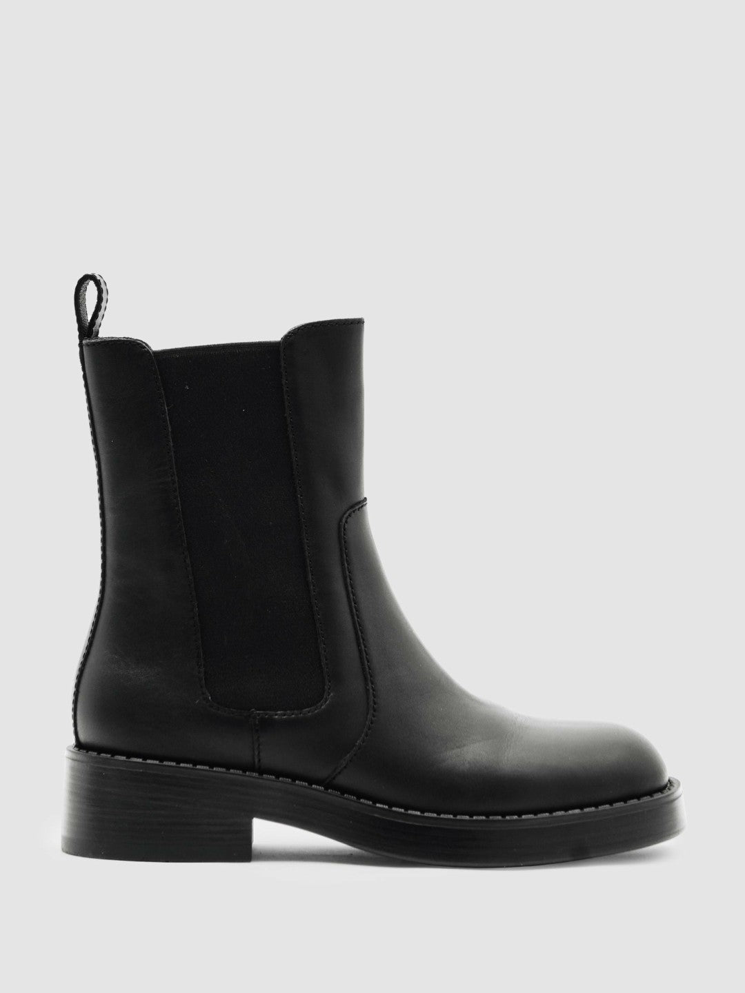 Leather Chelsea Boots in Black