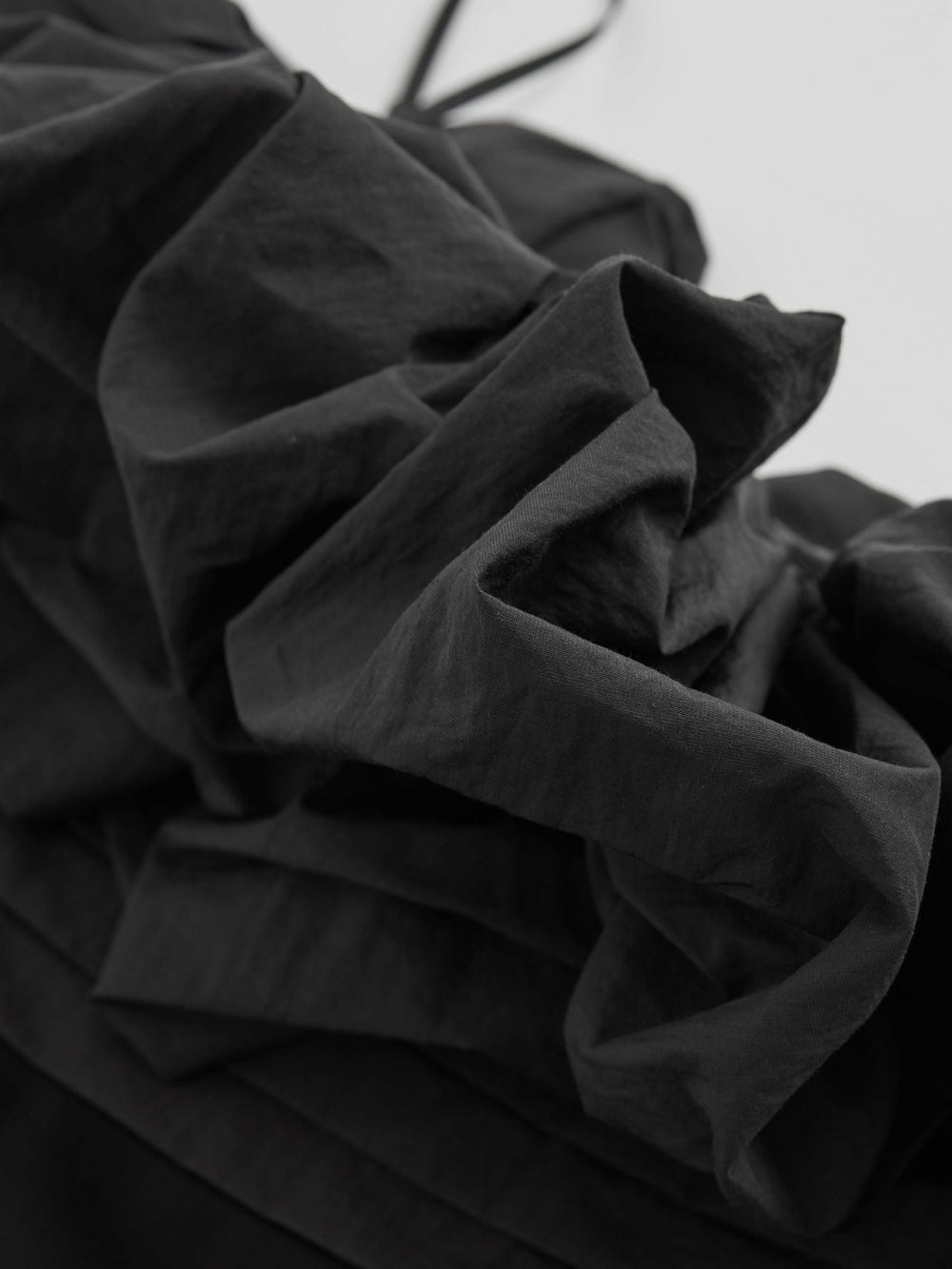 Sculptural Strapless Mini Dress in Black