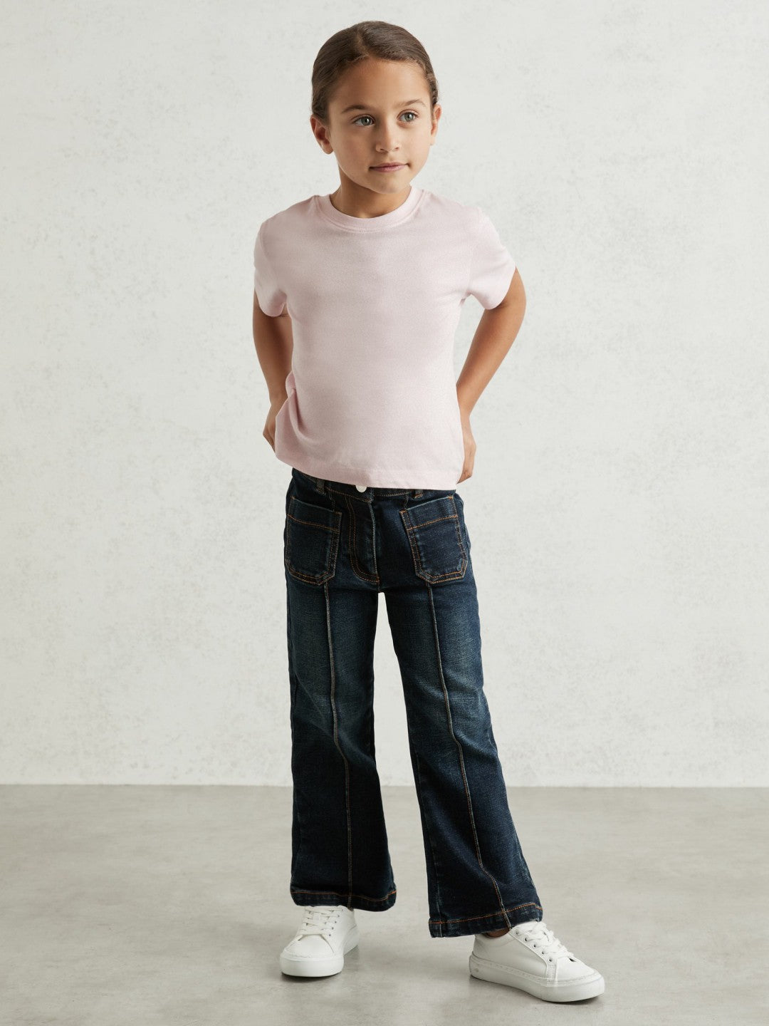 13-14 yrs Cotton Crew Neck T-Shirt in Pink