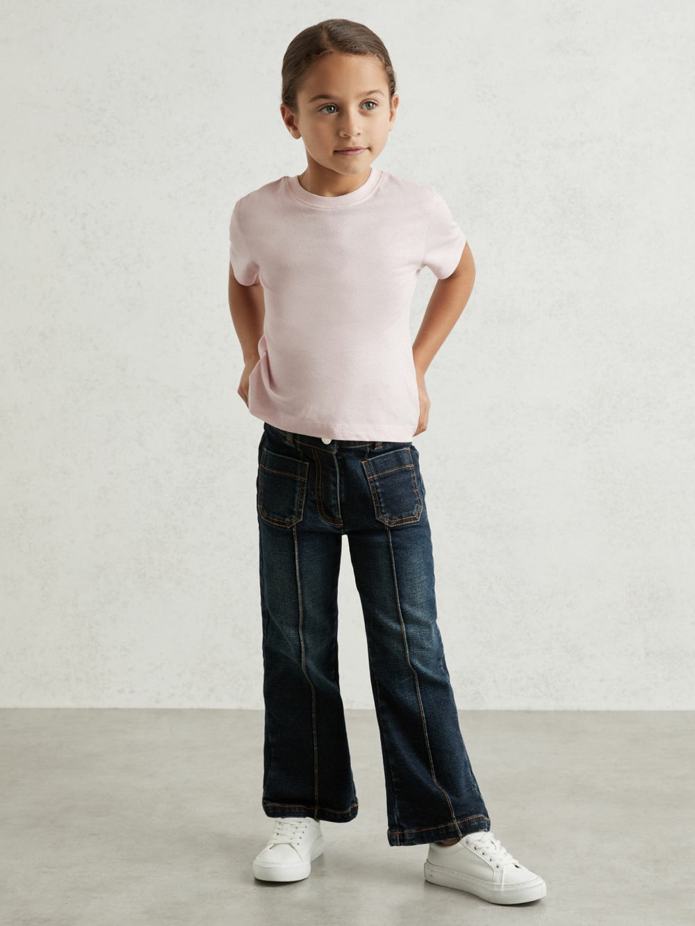 13-14 yrs Cotton Crew Neck T-Shirt in Pink