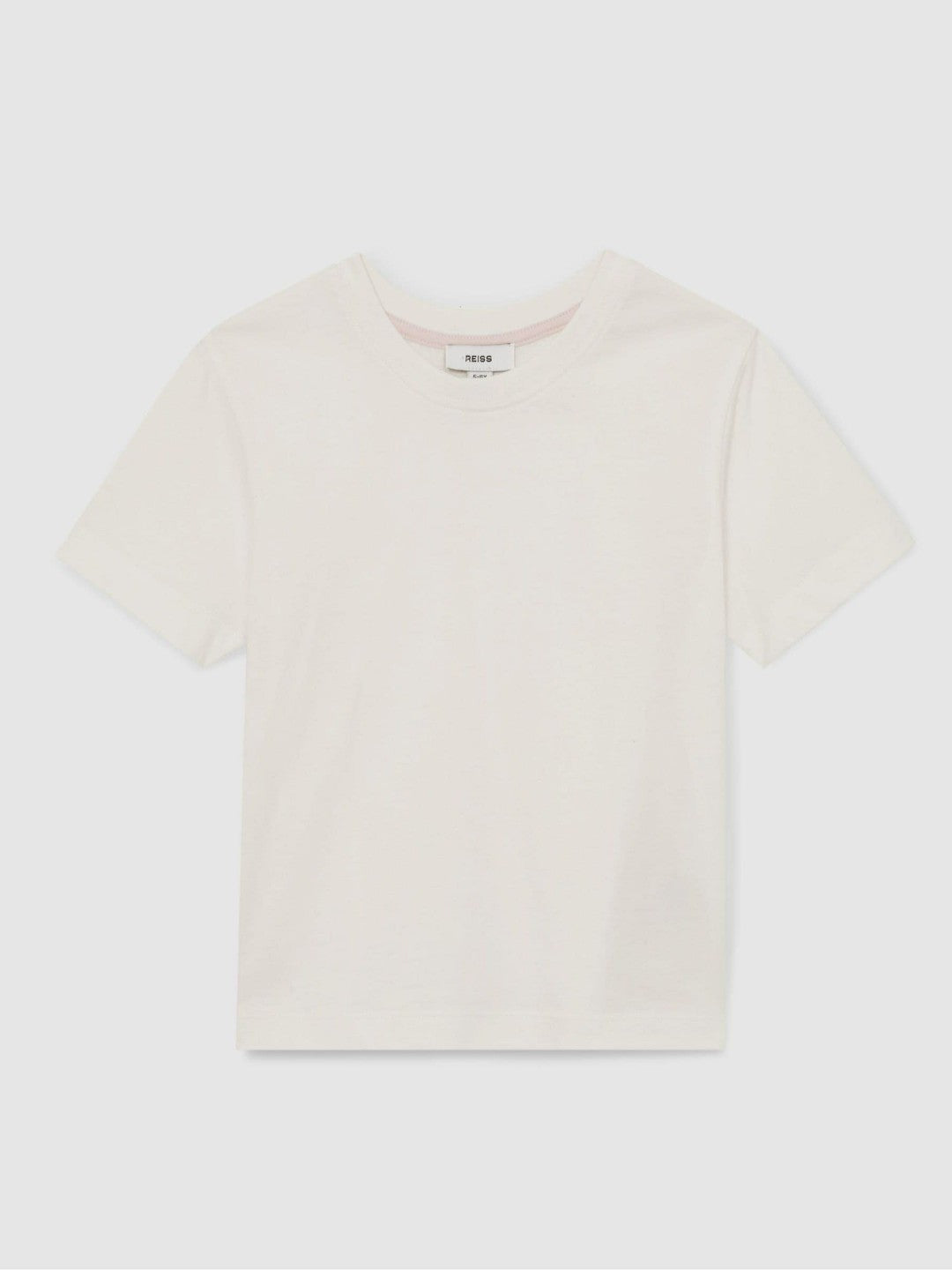 3-9 yrs Cotton Crew Neck T-Shirt in Ivory