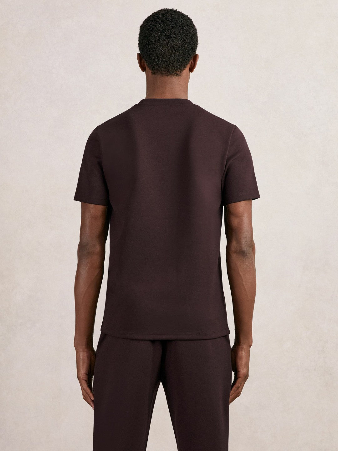 Interlock Jersey Crew Neck T-Shirt in Cherry Red