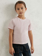 3-9 yrs Cotton Crew Neck T-Shirt in Pink