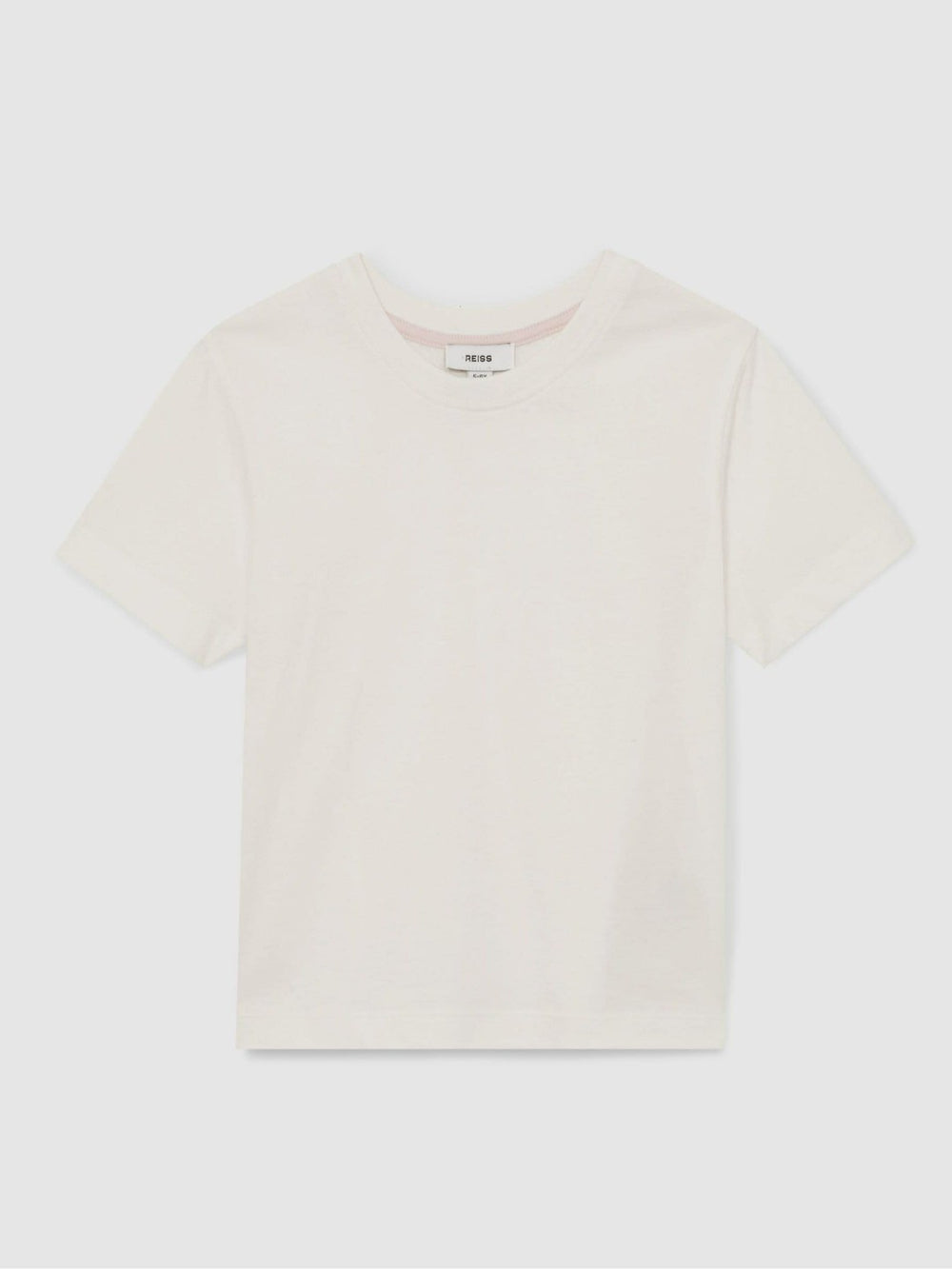 9-13 yrs Cotton Crew Neck T-Shirt in Ivory