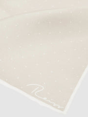 Silk Polka Dot Pocket Square in Champagne