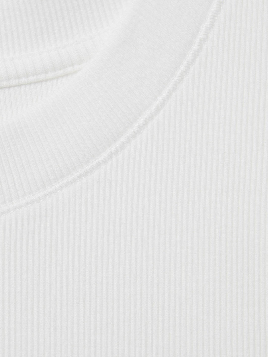Ribbed Ruched Waist Vest in White