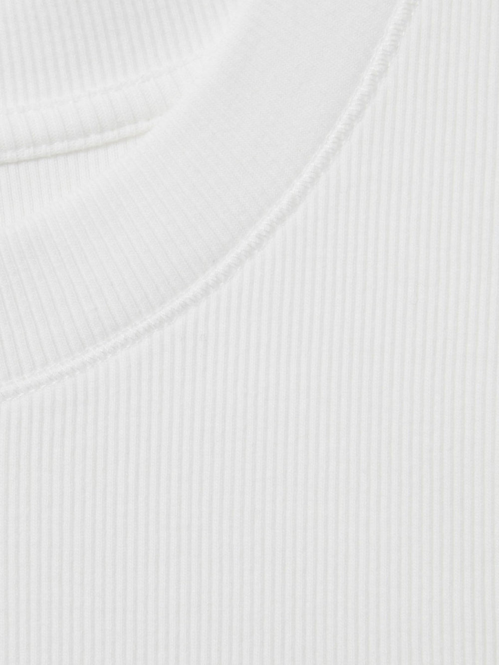 Ribbed Ruched Waist Vest in White