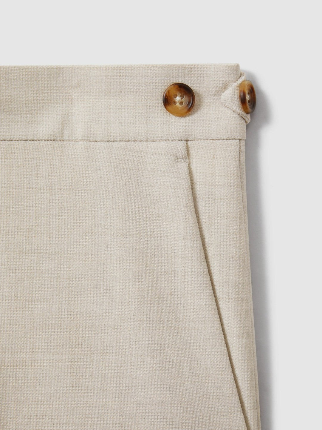 Slim-Fit Textured Suit Trousers With Wool in Stone