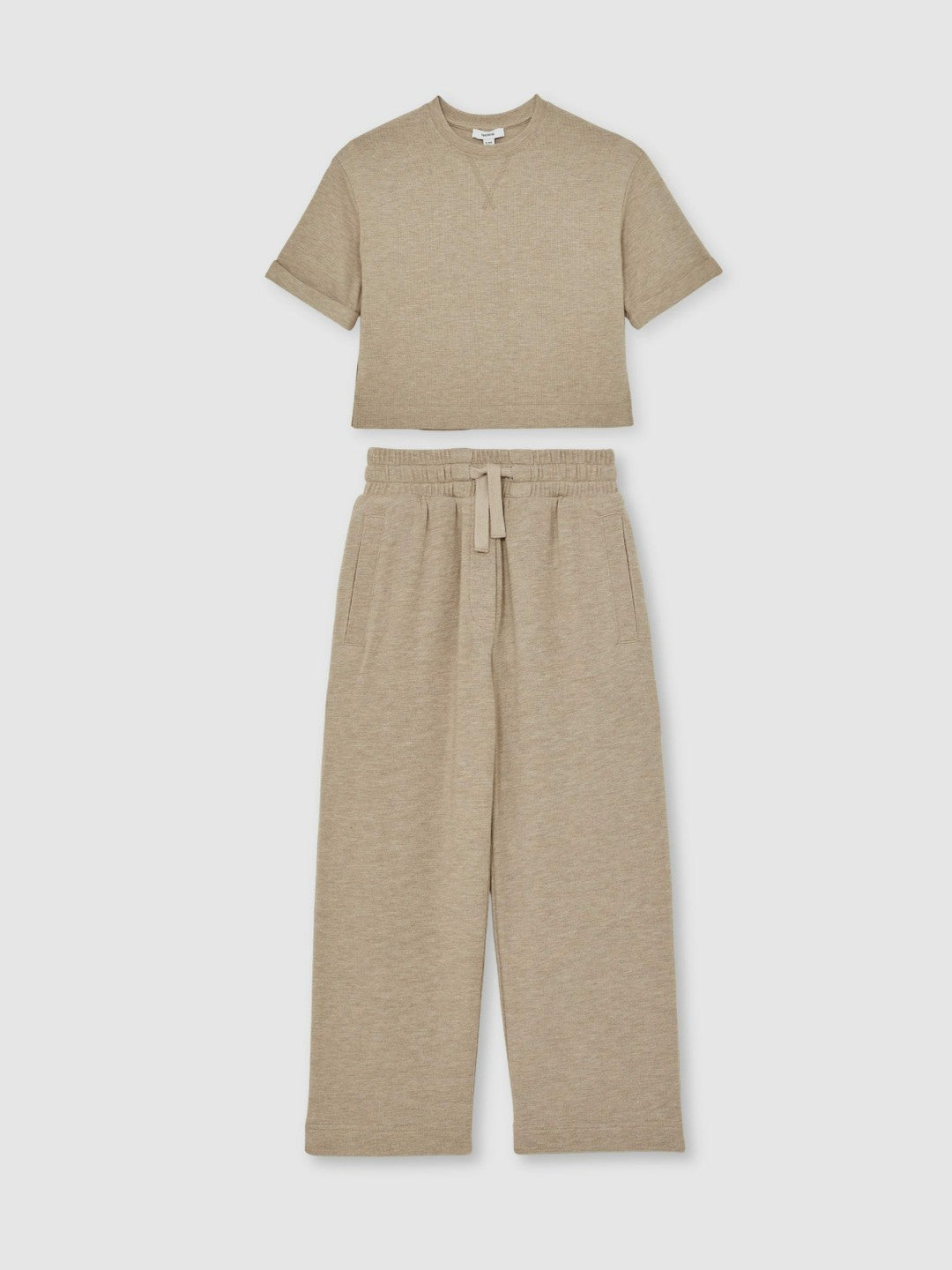 3-9 yrs Top And Trousers Lounge Set in Oatmeal